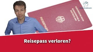 Reisepass verloren  Was jetzt  Rechtsanwalt Dr Achim Zimmermann [upl. by Zulch]