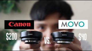 200 vs 40 Lens Adapter  Canon vs MOVO EFEOS M [upl. by Kipp]