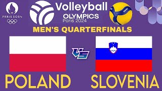 OLYMPIC MENS VOLLEYBALL LIVE │ POLAND vs SLOVENIA Livescore [upl. by Noryk]