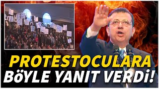 Ekrem İmamoğlu protestoculara böyle cevap verdi Olaylı tanıtım toplantısı [upl. by Adahs]