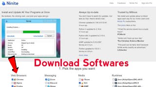 Download all Softwares from 1 website  Ninite best website for all softwares [upl. by Hnirt]