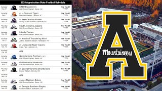 Appalachian St Football 2024 Schedule Preview amp Prediction [upl. by Liuqa590]