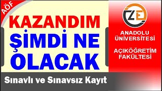 AÖF YKS Sonuçları Açıklandı  Açıköğretim Kayıt İşlemleri Nasıl Olacak [upl. by Anita]