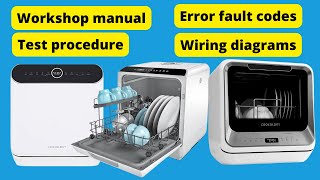 Dishwasher Workshop manual Error codes Diagnostic wiring diagrams Baridi Cookology Farberware Midea [upl. by Vivl]