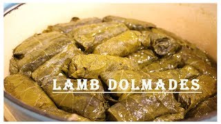 Lamb Dolmades Lamb and Rice Stuffed Grape Leaves [upl. by Melbourne882]