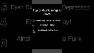 Top 5 Phonk songs in 2024phonk [upl. by Oberon]