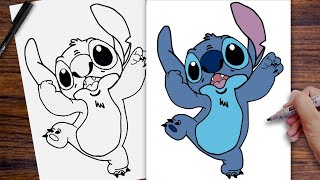 How to draw STITCH from LILO amp STITCH [upl. by Analle]