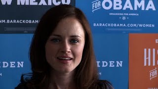 Alexis Bledel at OFA New Mexico Make Your Voice Heard [upl. by Auqeenahs]