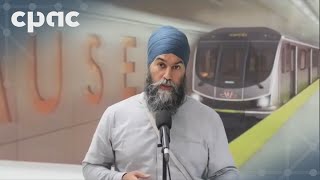 Jagmeet Singh calls for federal funding to replace Toronto subway cars – October 1 2024 [upl. by Elyr]