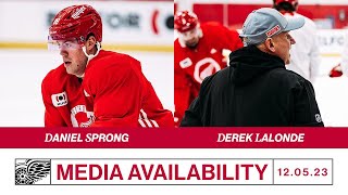 Daniel Sprong amp Derek Lalonde Morning Skate Media  125 BUF [upl. by Chatav]