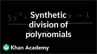 Synthetic division  Polynomial and rational functions  Algebra II  Khan Academy [upl. by Leod]