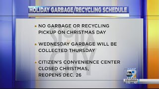 Holiday GarbageRecycling Schedule [upl. by Tamas]