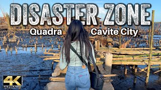 Walking a DISASTER ZONE in Quadra Cavite City Philippines 4K [upl. by Haidedej]