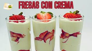 La receta suprema de FRESAS CON CREMA 🍓 para negocio [upl. by Gnoht]