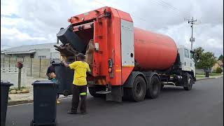 Rearloading rotating garbage truck [upl. by Hiamerej]