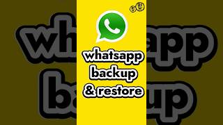 Whatsapp Chat Backup  How To Backup and Restore On Whatsapp Chats whatsappbackup whatsapprecovery [upl. by Berthe]