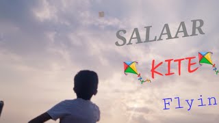 SALAAR KITE Flying 🪁🪁  Saharsh First Kite Flying  Hyderabad  Patangbaazi  Kite Festival [upl. by Nyllek]