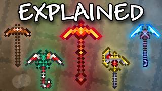 Every Single PICKAXE In Terraria EXPLAINED [upl. by Perkins919]