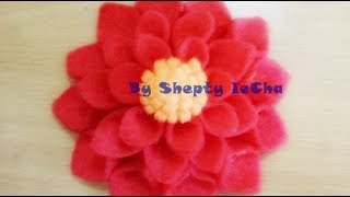 CARA MEMBUAT BUNGA DAHLIA DARI KAIN FLANEL [upl. by Goldsworthy412]