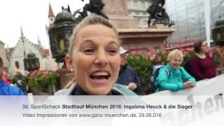 38 SportScheck Stadtlauf München 2016 Ingalena Heuck amp die Sieger [upl. by Lonna]