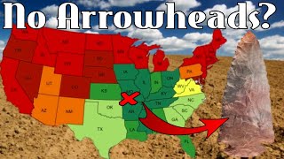 Why YOU cant find Arrowheads in your state Guide How to find artifactsNorth American history [upl. by Ahsener]