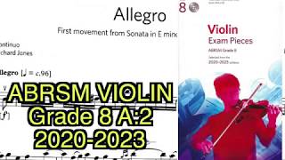 Abrsm Violin Grade 8 A2 Violin ampPiano 20202023 [upl. by Ynnavoig]