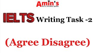 IELTS Writing Task 2 Agree Disagree ❗ amins2013 [upl. by Oigile922]