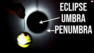 What is Umbra and Penumbra shadows in an Eclipse Science Experiment [upl. by Yokum]