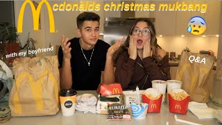 mcdonalds christmas MUKBANG with my boyfriend [upl. by Esirehs]