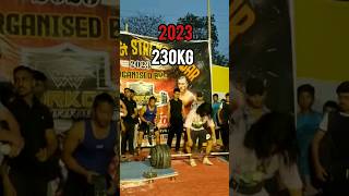 230kg Deadlift in 2023 vs 2024 deadlift viral gym competition [upl. by Nauqas736]