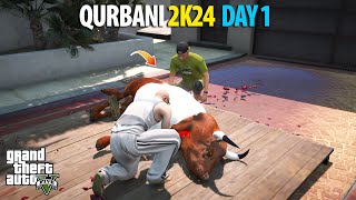 QURBANI SPECIAL 2024  GAYE BHAAG GAI MANDI SERIES 14  GTA 5 REAL LIFE MODS  GTA 5 PAKISTAN [upl. by Enawyd]