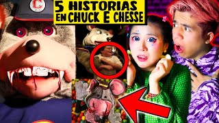 6 HISTORIAS DE TERROR  Especial de CHUCK E CHEESE en Español  RELATOS DE MIEDO Palomitas Flow [upl. by Avat777]