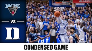 Maine vs Duke Condensed Game  202425 ACC Men’s Basketball [upl. by Yrailih]