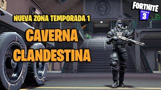 Así es Caverna Clandestina en Fortnite nueva zona del mapa [upl. by Hctub472]