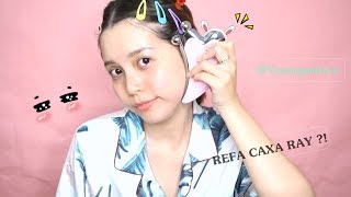 REVIEWROUTINE SKINCARE CỦA VY CÙNG REFA CAXA RAY [upl. by Klump]