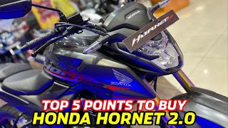 Top 5 Reason To Buy Honda Hornet 20 New Model 2024  Honda Hornet 20 Price [upl. by Nnaira]