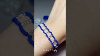 Seed Bead Bracelet jewellery making✨️🎇 beads beadwork tutorial bracelet diycraft howtomake [upl. by Hales766]