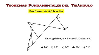 TEOREMAS FUNDAMENTALES DEL TRIÁNGULO Problemas resueltos [upl. by Kind362]