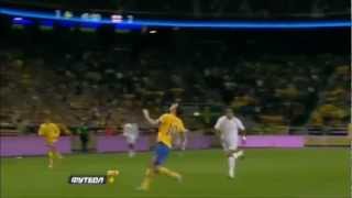 Ibrahimovic rovesciata Svezia  Inghilterra 4  2 commented by Caressa [upl. by Niels]