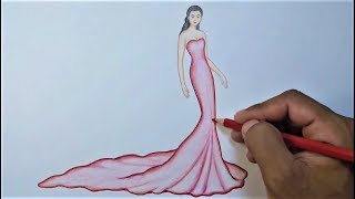 How to draw  Fashion Figures For beginners ✧。°₊·ˈ∗♡∗ [upl. by Noguchi608]