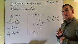 BTS électricité Comment calculer une résistance équivalente association en série et en dérivation [upl. by Ier488]