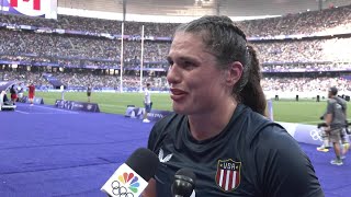 Joyful womens rugby sevens players celebrate bronze at Paris Olympics [upl. by Elinad630]