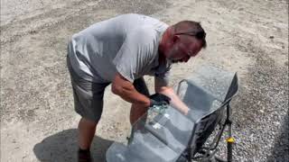 Cleaning water spots off of the rear glass of my 1967 F100 [upl. by Cahra]