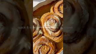 easy CINNAMON ROLL recipe with heavy cream baking cooking asmrsounds shorts [upl. by Lavinia]