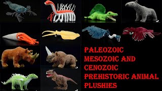 Paleozoic Mesozoic and cenozoic prehistoric animal plushies [upl. by Nimzzaj]