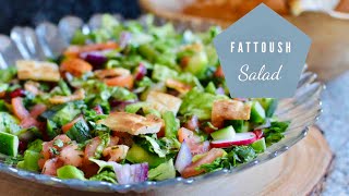 Fattoush salad recipe I How to make fattoush Arabic salad I سلطة فتوش [upl. by Yhtimit]