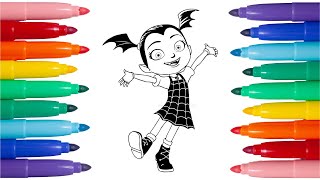 Vampirina da colorare  Colori e disegni per bambini  Come colorare il disegno di Vampirina [upl. by Llenahs635]