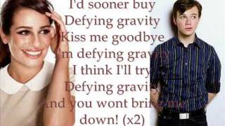 Defying Gravity Glee Lyrics [upl. by Arihday]