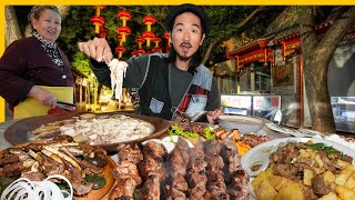 Halal Chinese Muslim Street Food in Kyrgyzstan 🇰🇬 Karakol Dungan Market  Exotic Homemade Food [upl. by Jeramie]