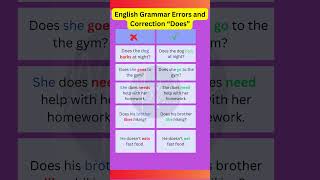 English Grammar Errors and Correction “Helping Verb Does” grammarmistakes shorts [upl. by Arotahs]